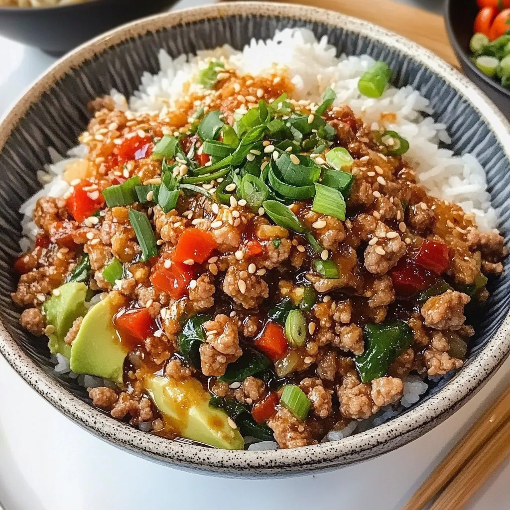 Aromatic Ground Turkey Teriyaki Rice Bowl