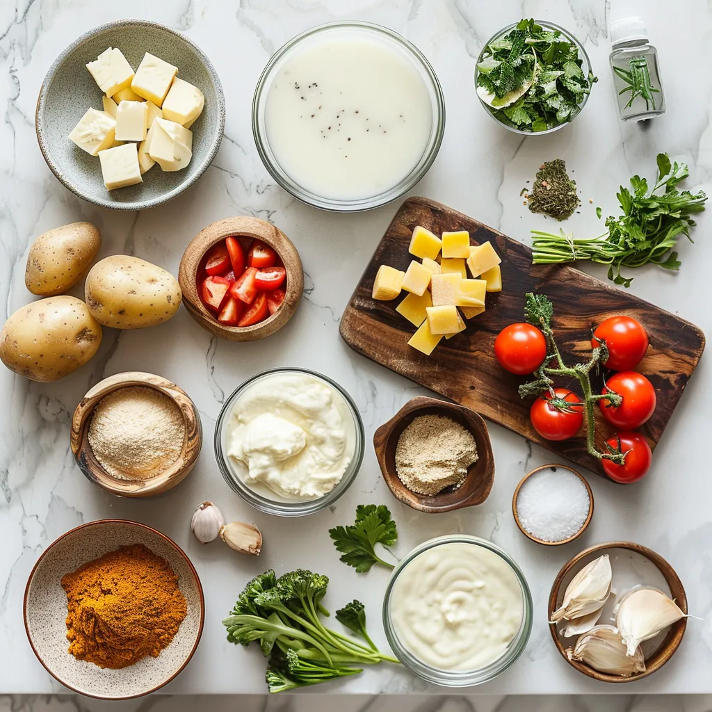 Aromatic Loaded Potato Soup Recipe for Cozy Nights ingredients