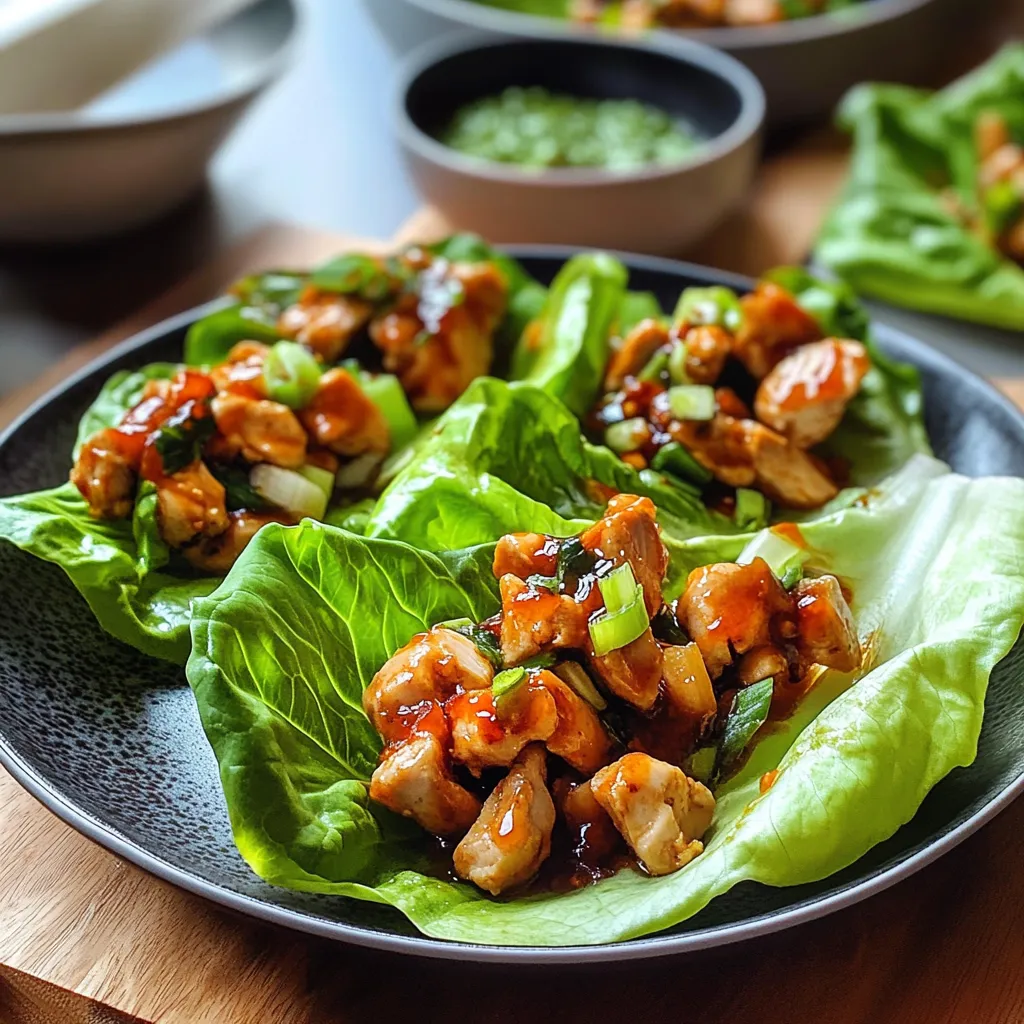 Asian Chicken Lettuce Wraps Mouthwatering