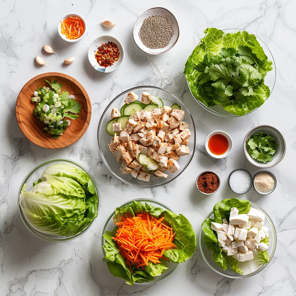 Asian Chicken Lettuce Wraps Mouthwatering ingredients