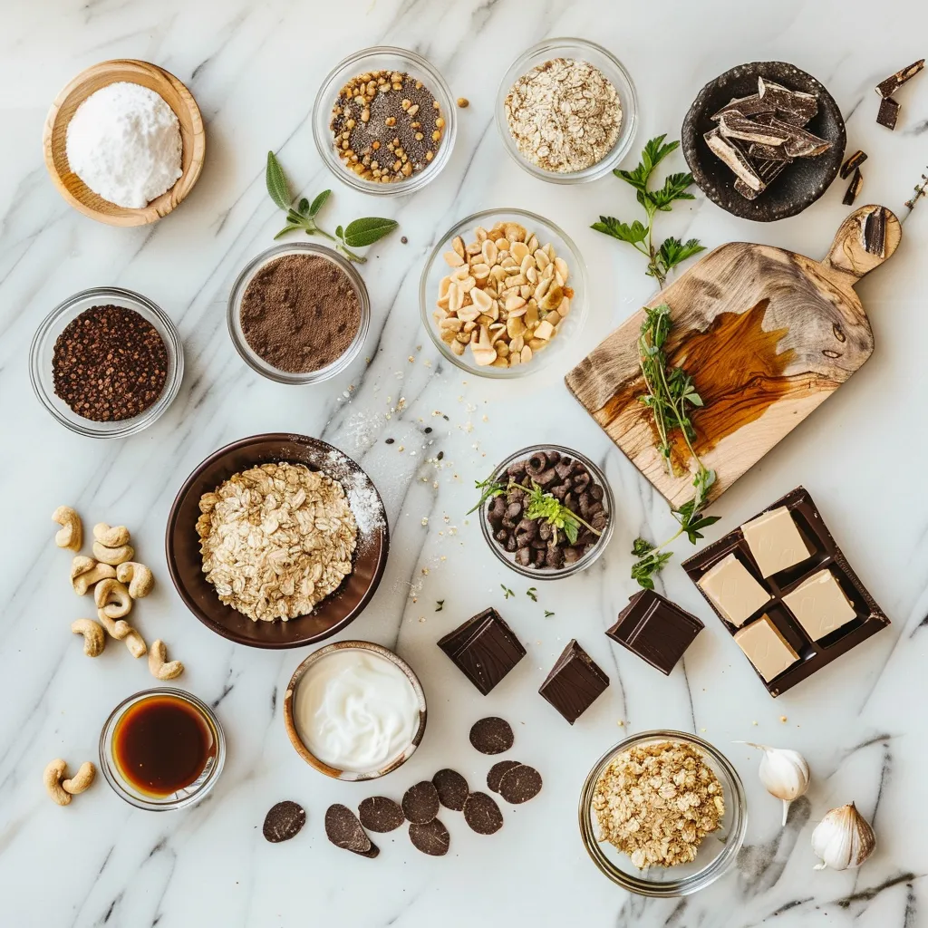 Chocolate Peanut Butter Overnight Oats Golden ingredients