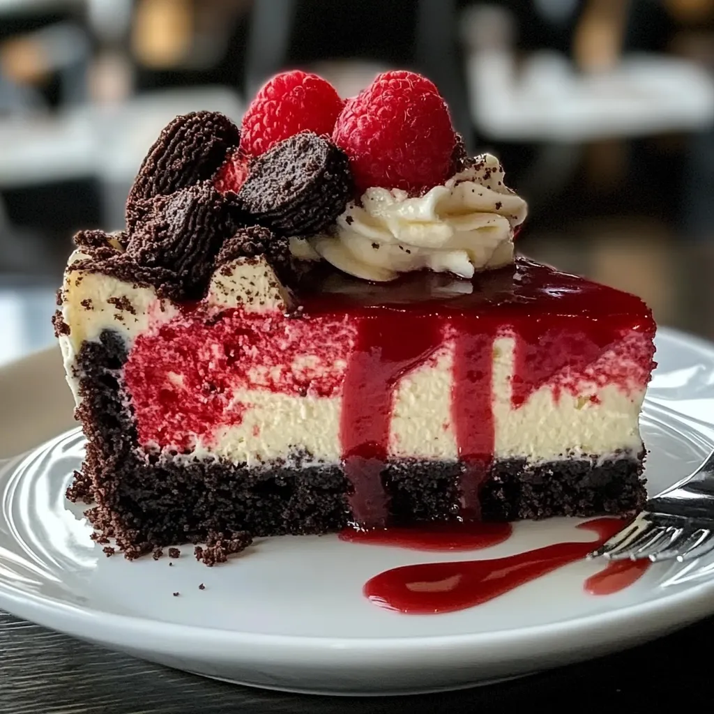Christmas Red Velvet Cheesecake with Oreo Crust Crispy