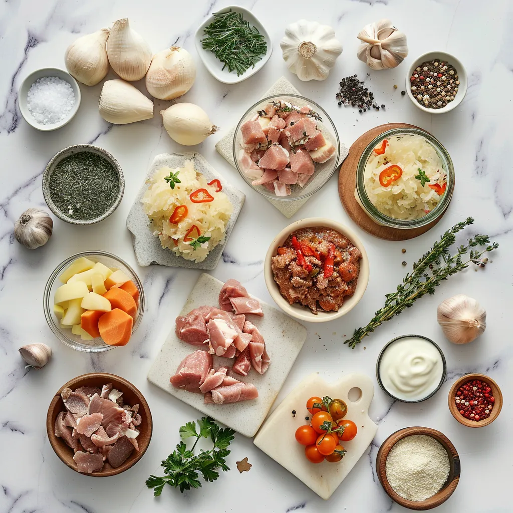 Classic Pork and Sauerkraut Goulash Heavenly ingredients