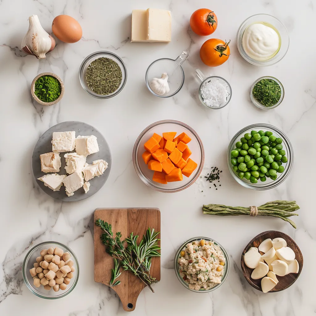 Comforting Turkey Pot Pie Savory ingredients