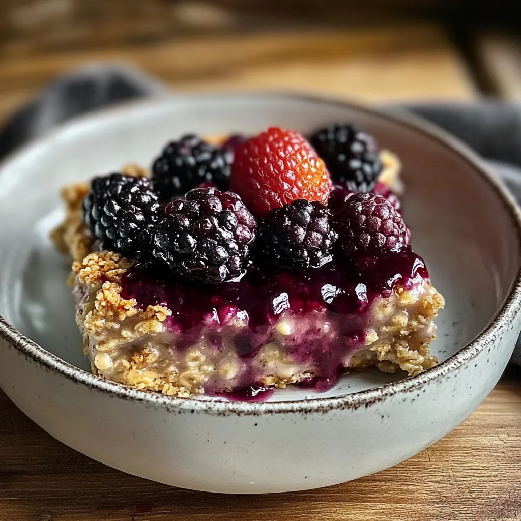 Crispy Blackberry Pie Overnight Oats