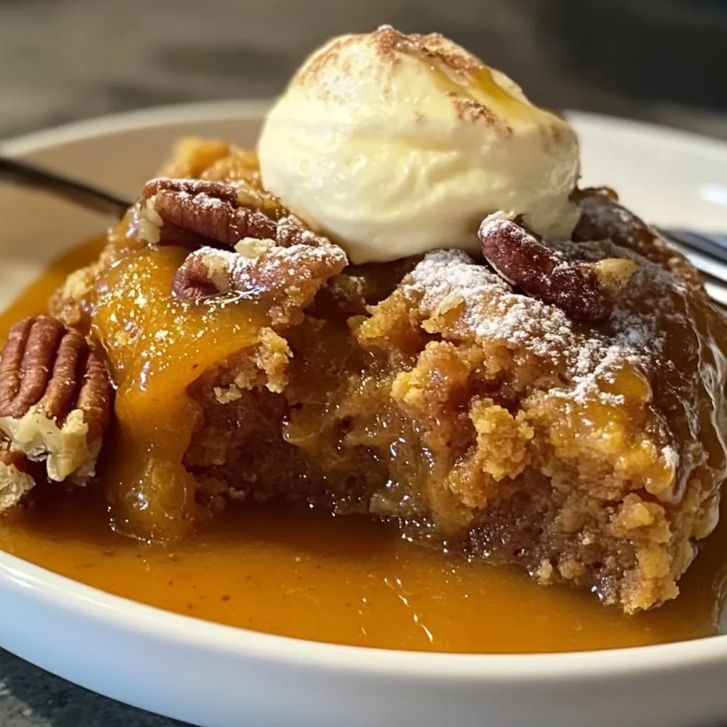 Crispy Cinnamon Pumpkin Pecan Cobbler