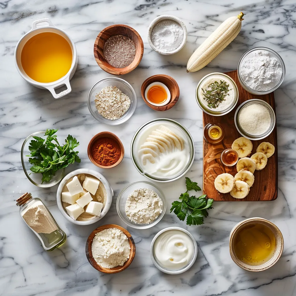 Crispy Old Fashioned Banana Bread ingredients