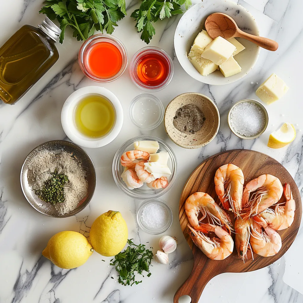 Flavorful Garlic Lemon Butter Shrimp Recipe in 20 Minutes ingredients