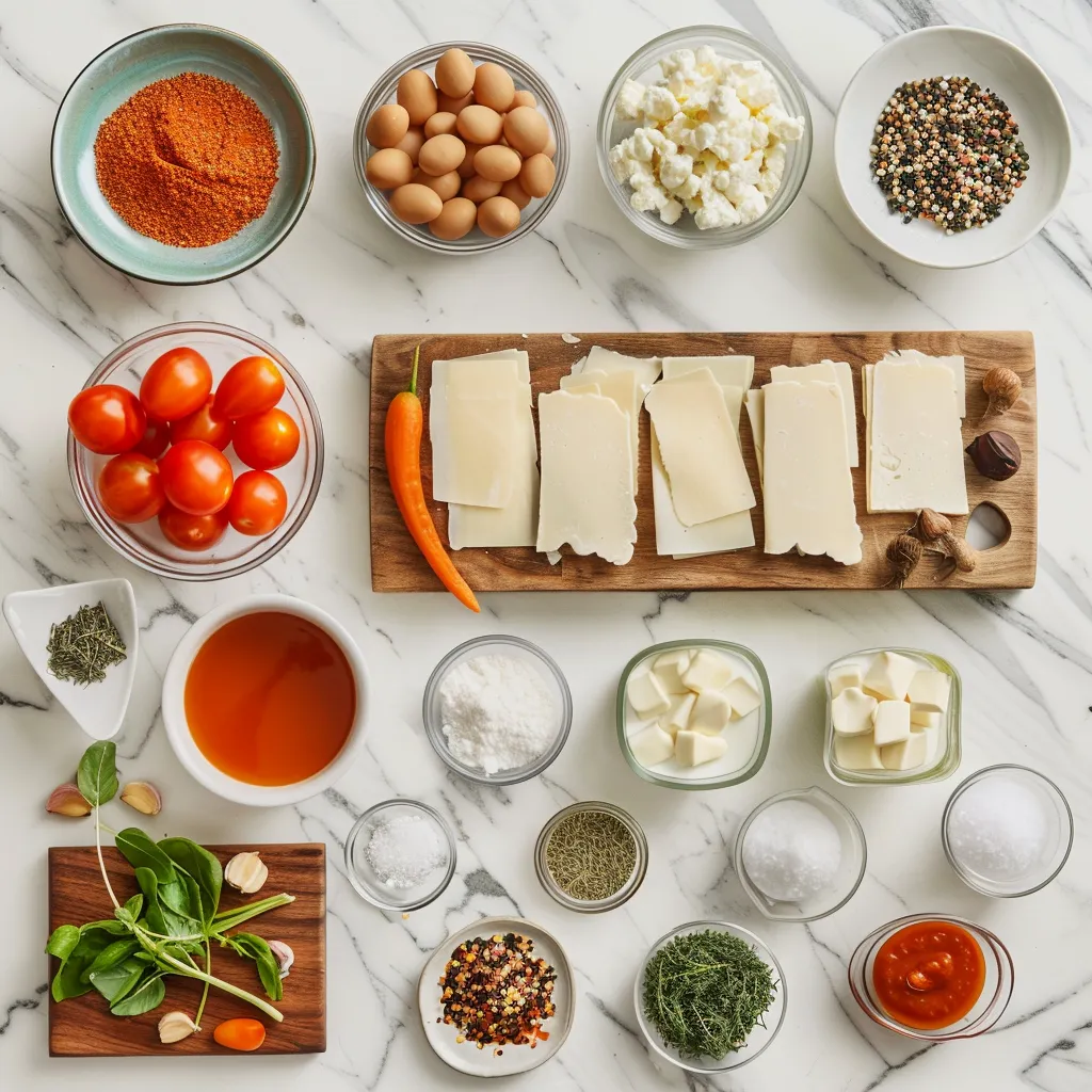 Fresh Sheet Pan Lasagna ingredients