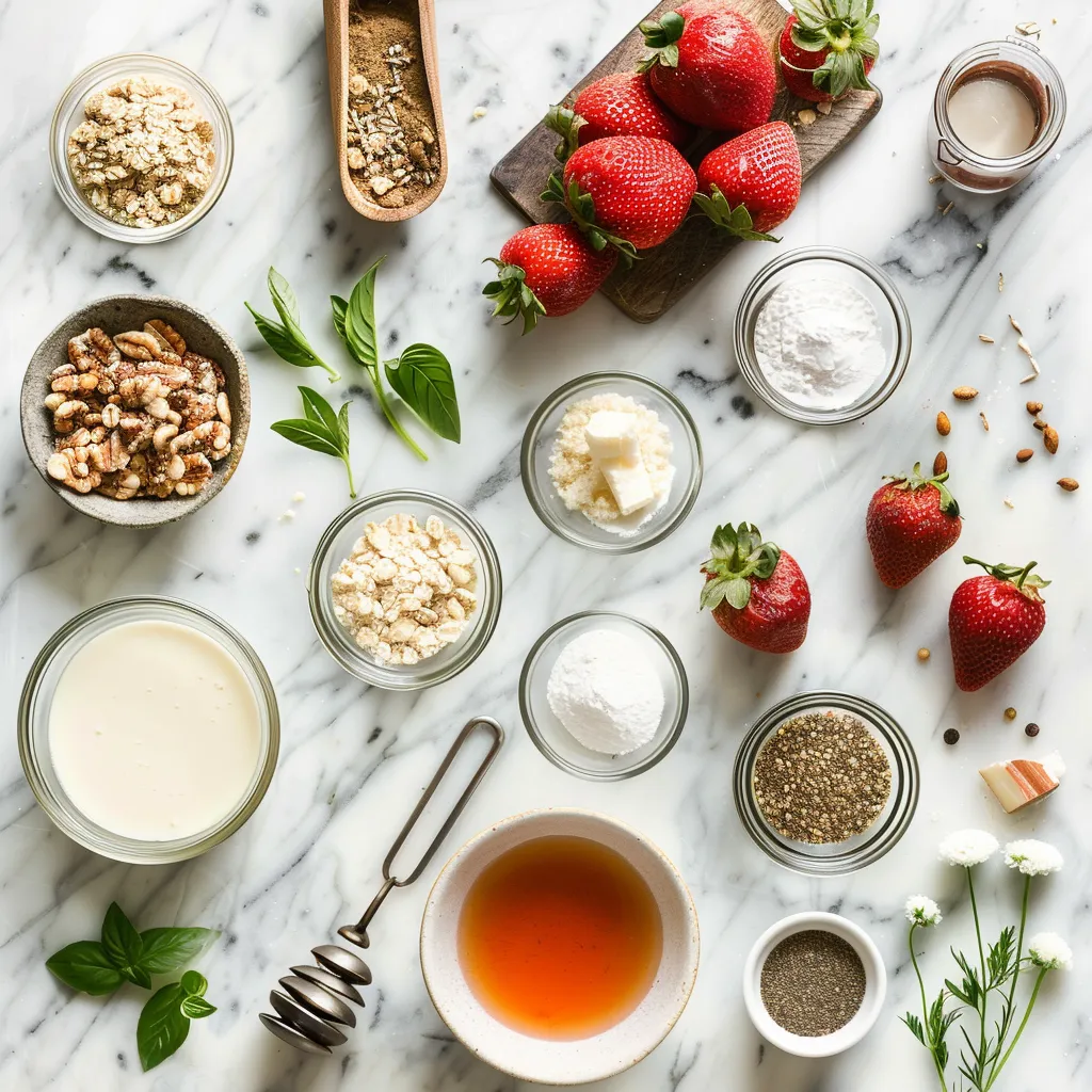Fresh Strawberry Crunch Cupcakes ingredients