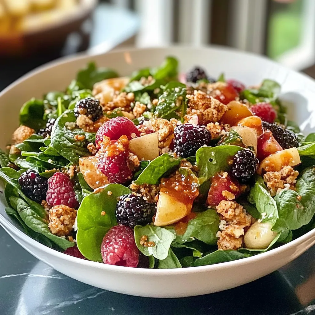 Golden Berry Spinach Salad
