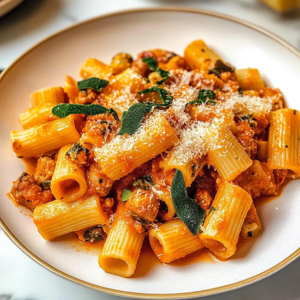 Irresistible Creamy Pumpkin Pasta with Italian Sausage