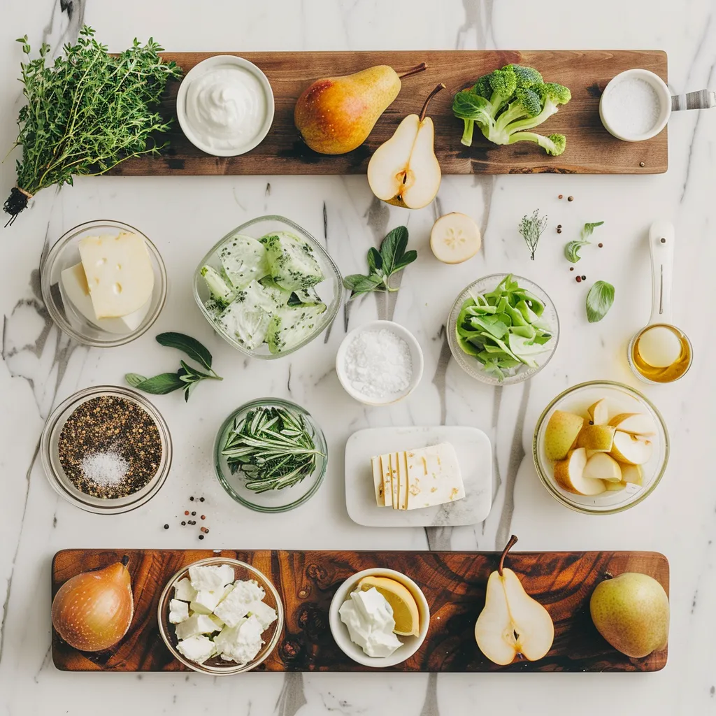 Juicy Pear Salad ingredients