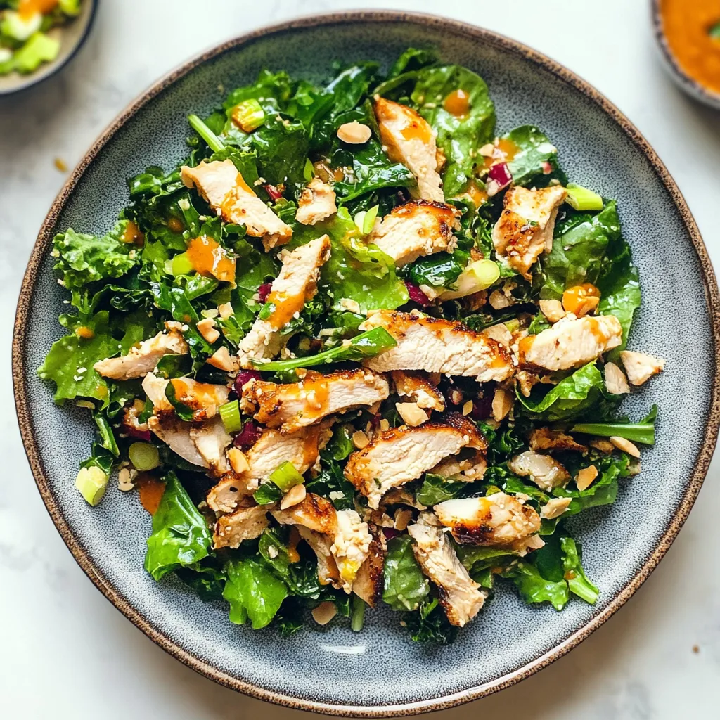 Kale Peanut Chicken Salad Aromatic