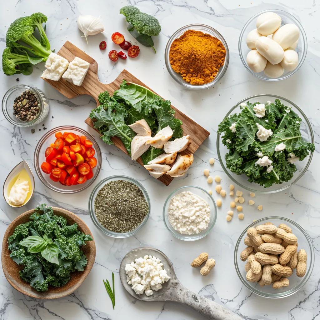 Kale Peanut Chicken Salad Aromatic ingredients