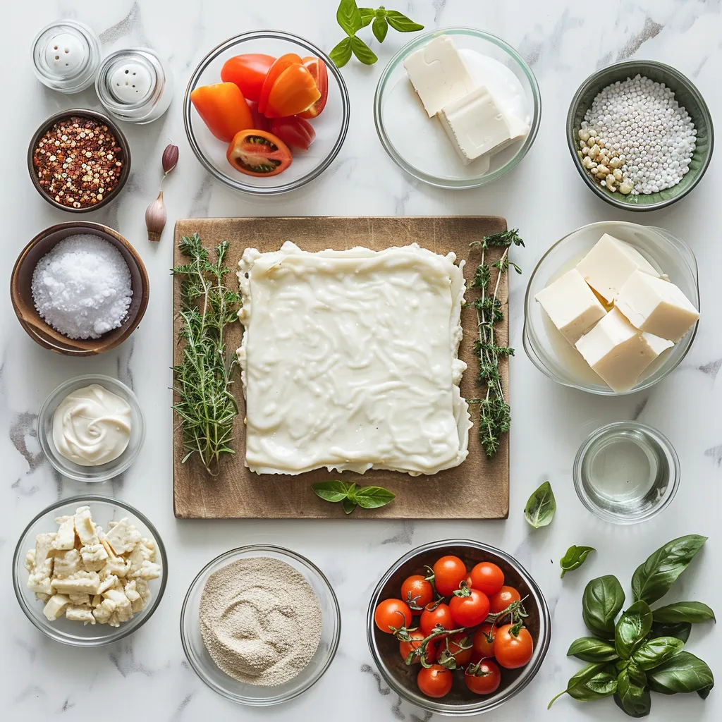 Loaded Veggie White Lasagna Rich ingredients