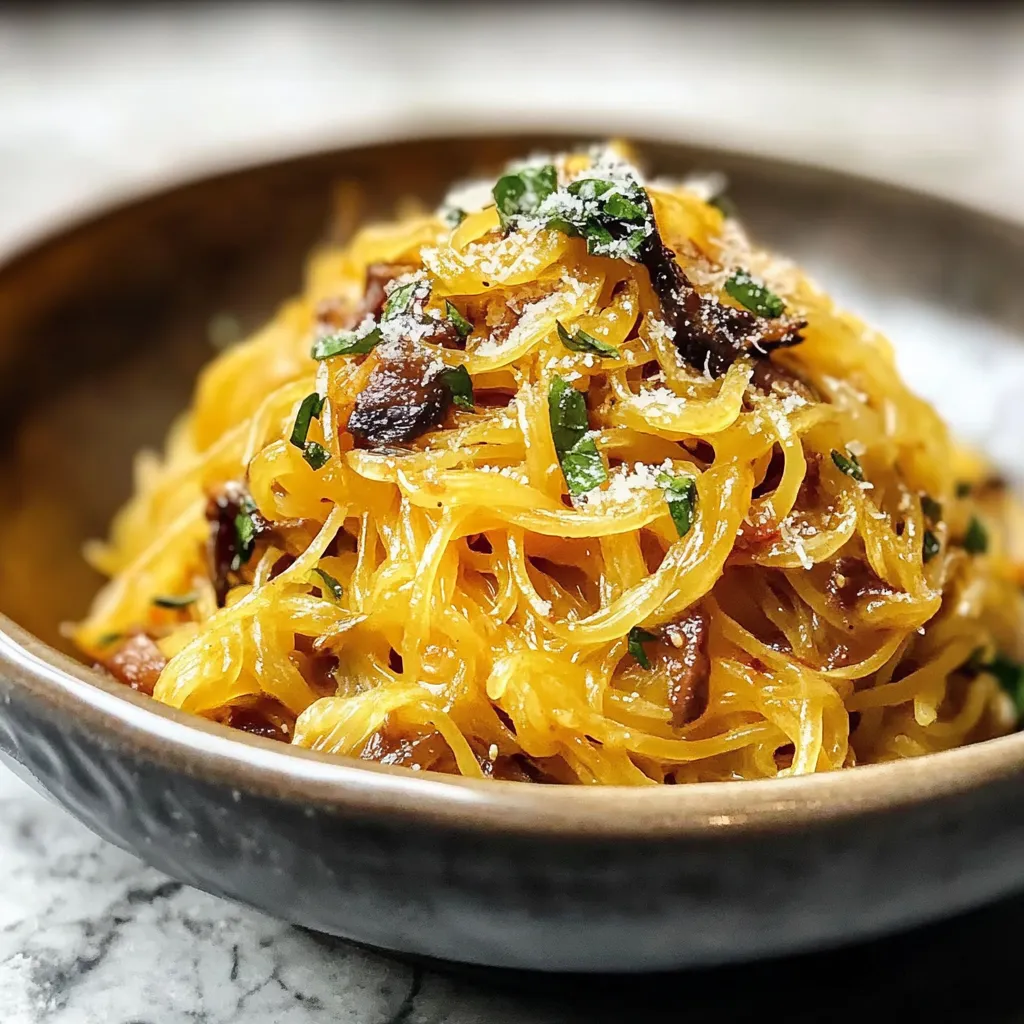 Luscious Spicy Spaghetti Squash Noodles