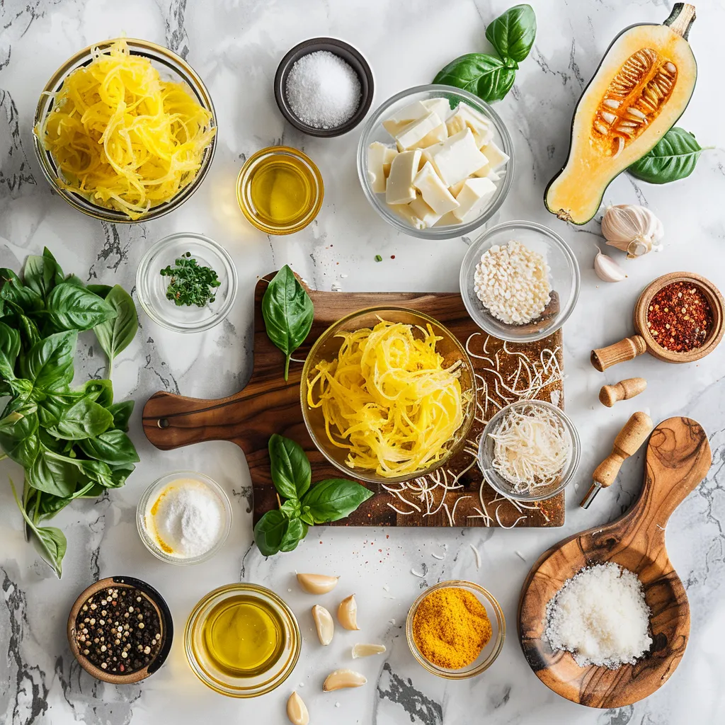 Luscious Spicy Spaghetti Squash Noodles ingredients