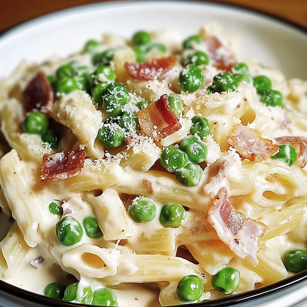 Mouthwatering Creamy Pea and Bacon Pasta Salad – A Fast Flavor Explosion