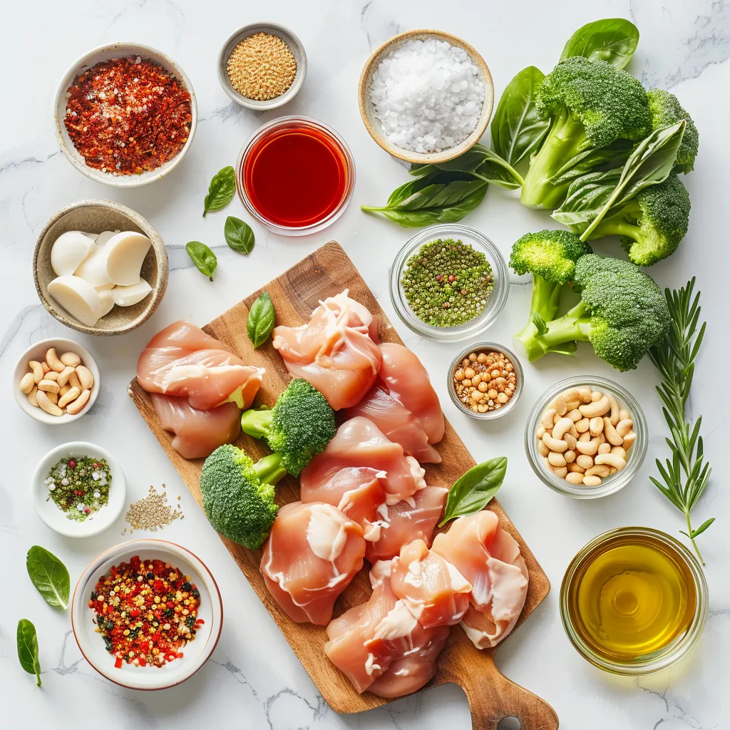 Mouthwatering Healthy Low Calorie Chicken and Broccoli Stir Fry ingredients