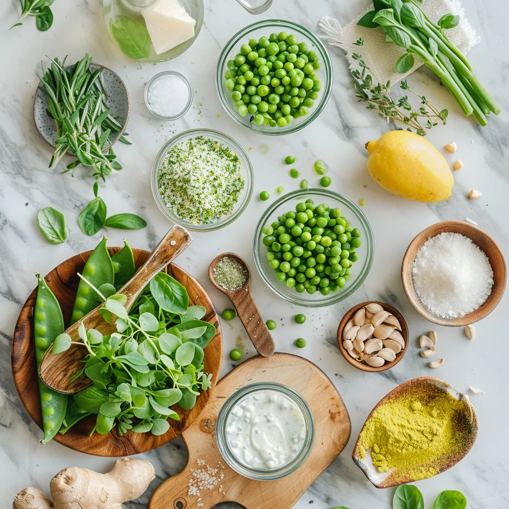 Pea Salad with Lemon Parmesan Dressing Heavenly ingredients