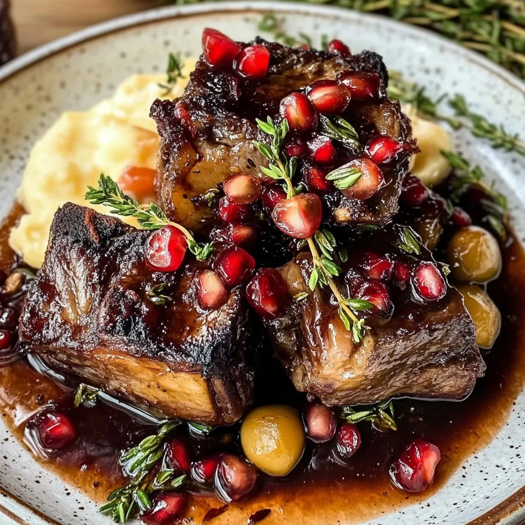 Pomegranate Braised Short Ribs Savory