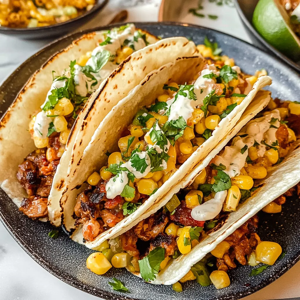 Pork Tenderloin Tacos with Corn Salsa Mouthwatering