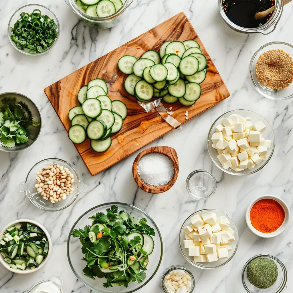 Rich Simple Asian Cucumber Salad ingredients