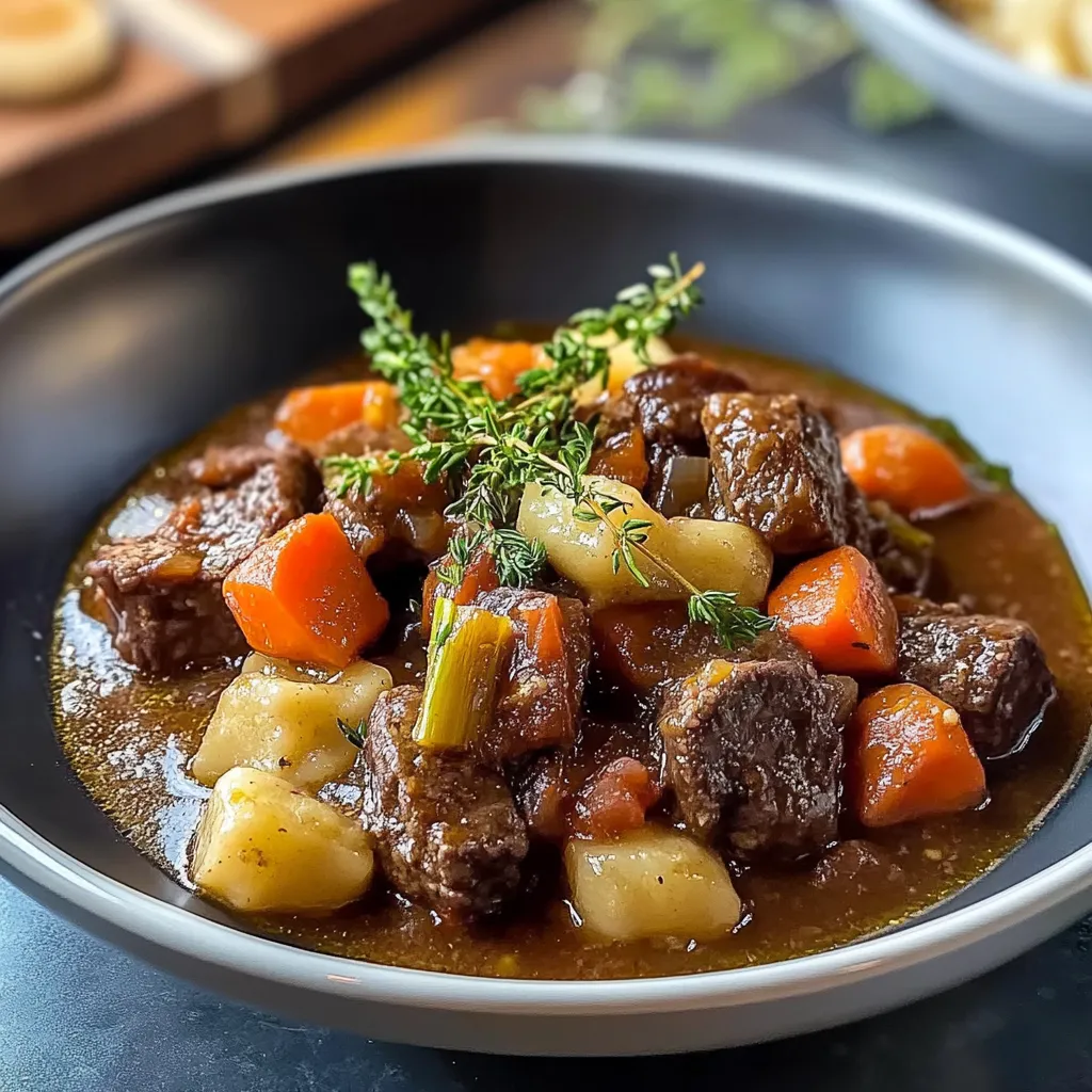 Rich Traditional Red Wine Beef Stew