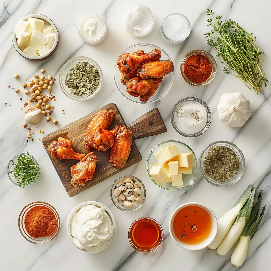 Simple and Yummy Baked Buffalo Wings Recipe ingredients