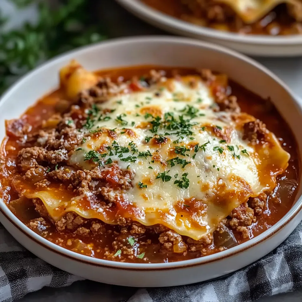 Tasty Hearty Venison Lasagna Soup