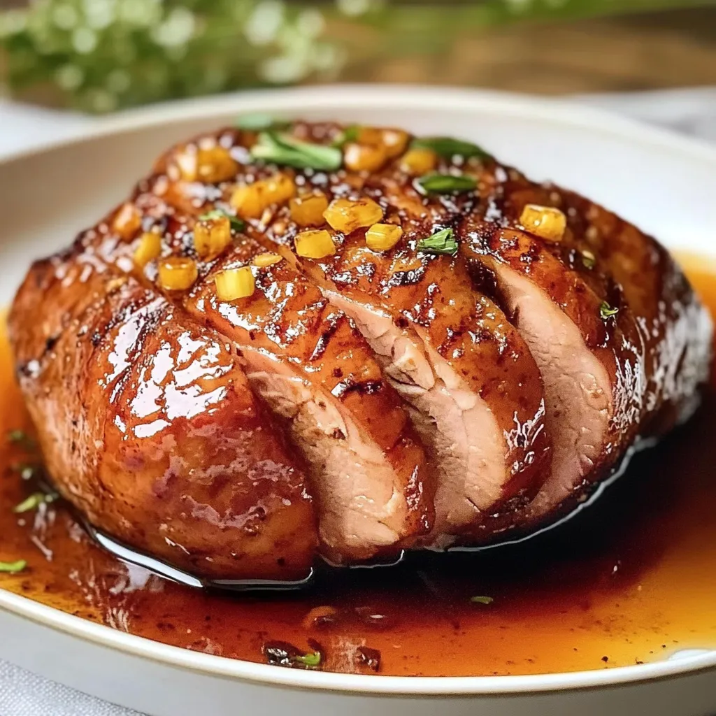 Tasty Vegan Glazed Ham