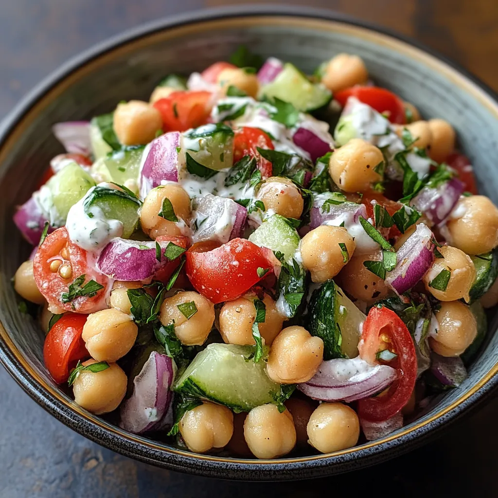 Tempting Craving A Fast Fix? Try Tzatziki Chickpea Salad Today!