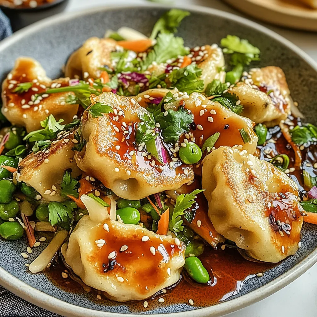 Vibrant Dumpling Salad with Crispy Crunch and Heavenly Dressing