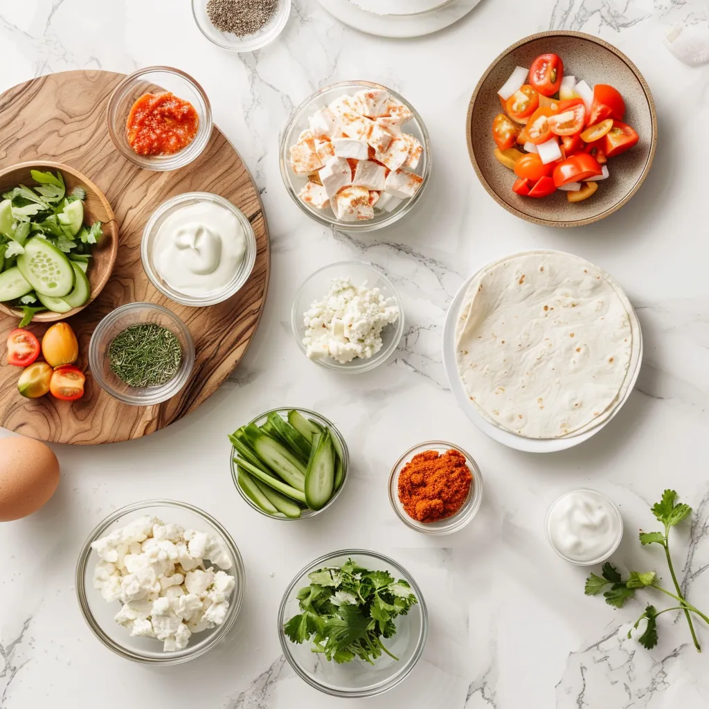 Yummy Simple Buffalo Chicken Wraps Recipe ingredients