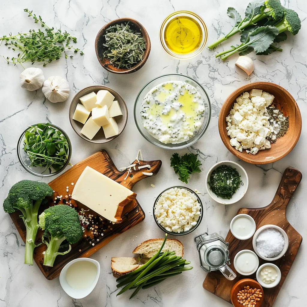 Zesty Classic Broccoli Cheddar Soup in Bread Bowl ingredients