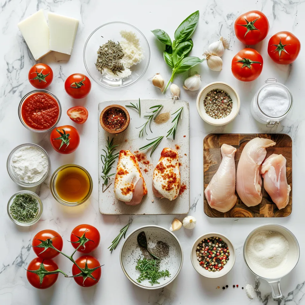 Air Fryer Chicken Parmesan Golden ingredients