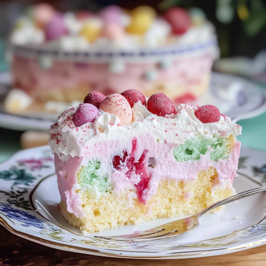 Delicious Spring Poke Cake for Easter Celebrations