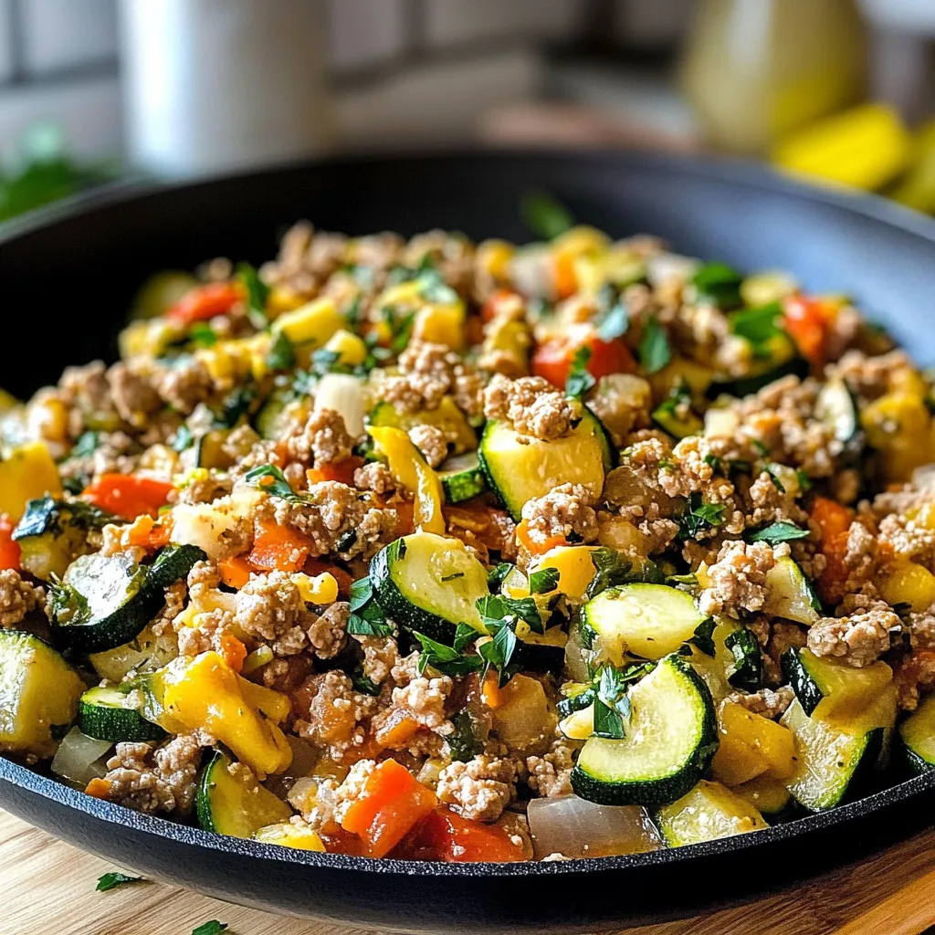 Ground Turkey and Zucchini Skillet Recipe