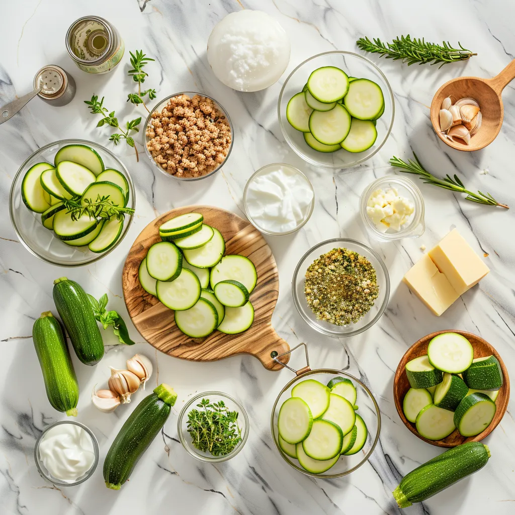 Ground Turkey and Zucchini Skillet Recipe ingredients