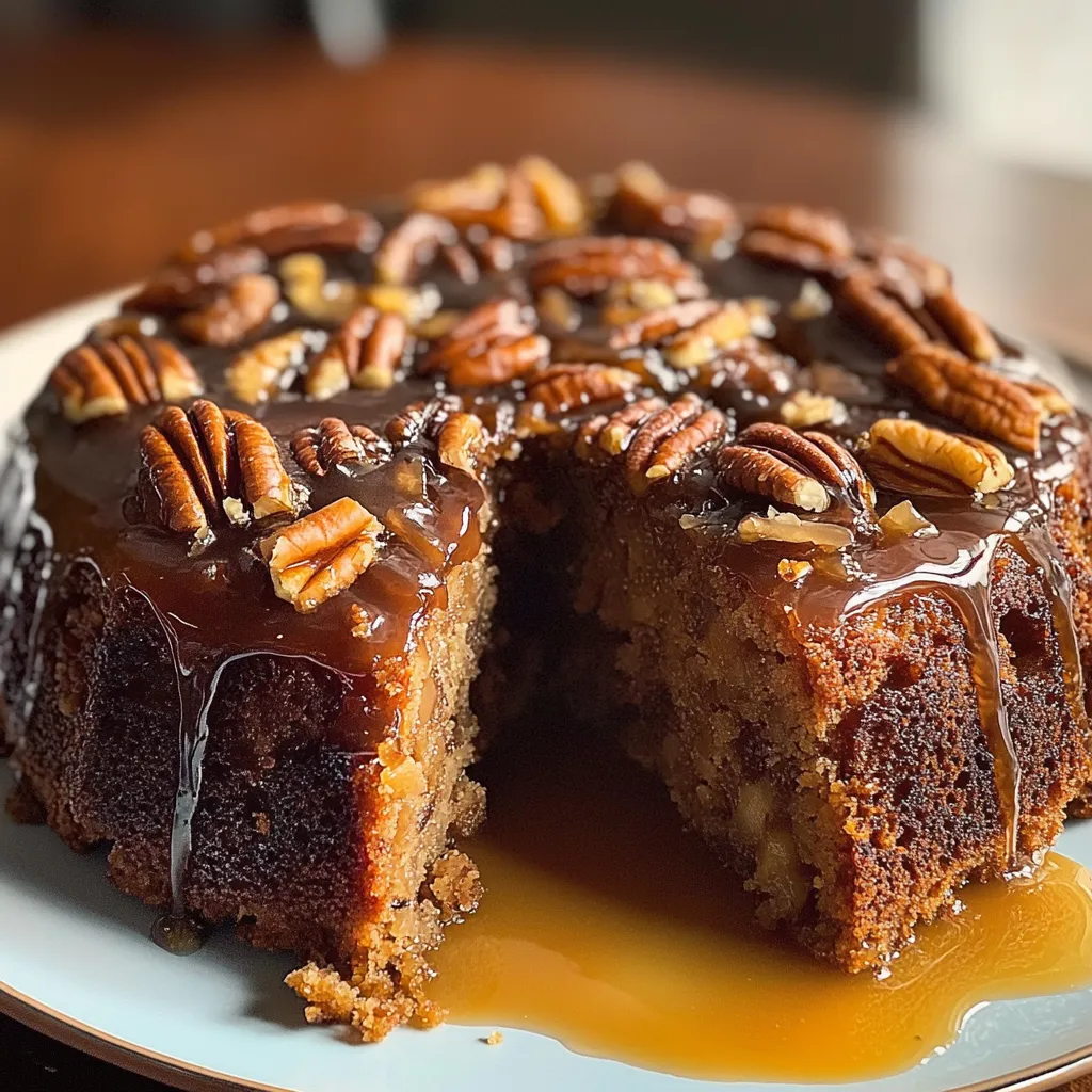 Incredible Vegan Pecan Upside Down Cake for Tasty Moments Yummy