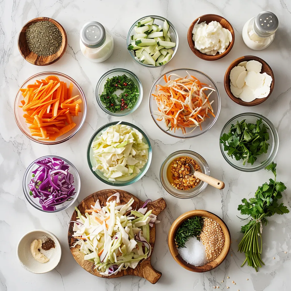 Mouthwatering Peachy Southern Coleslaw Recipe ingredients