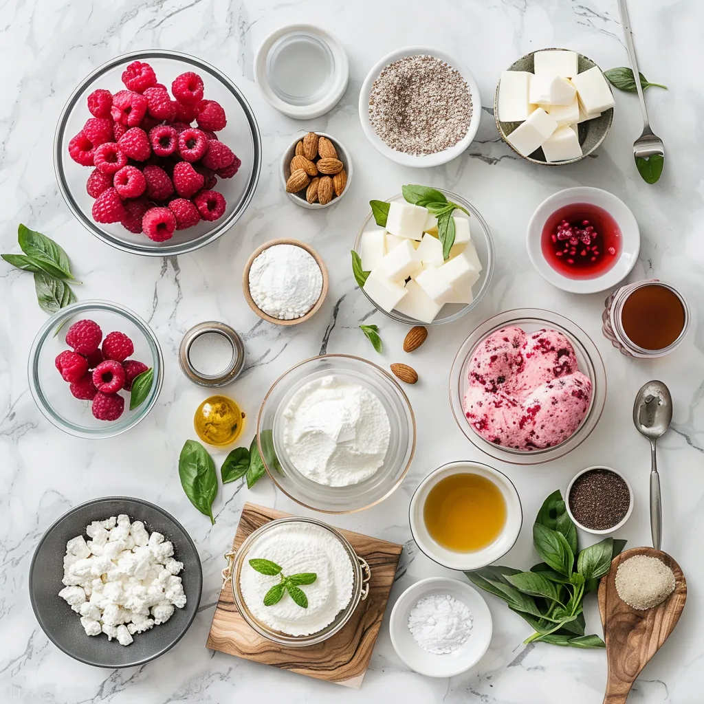 Raspberry Cheesecake Hearts for Sweet Moments ingredients