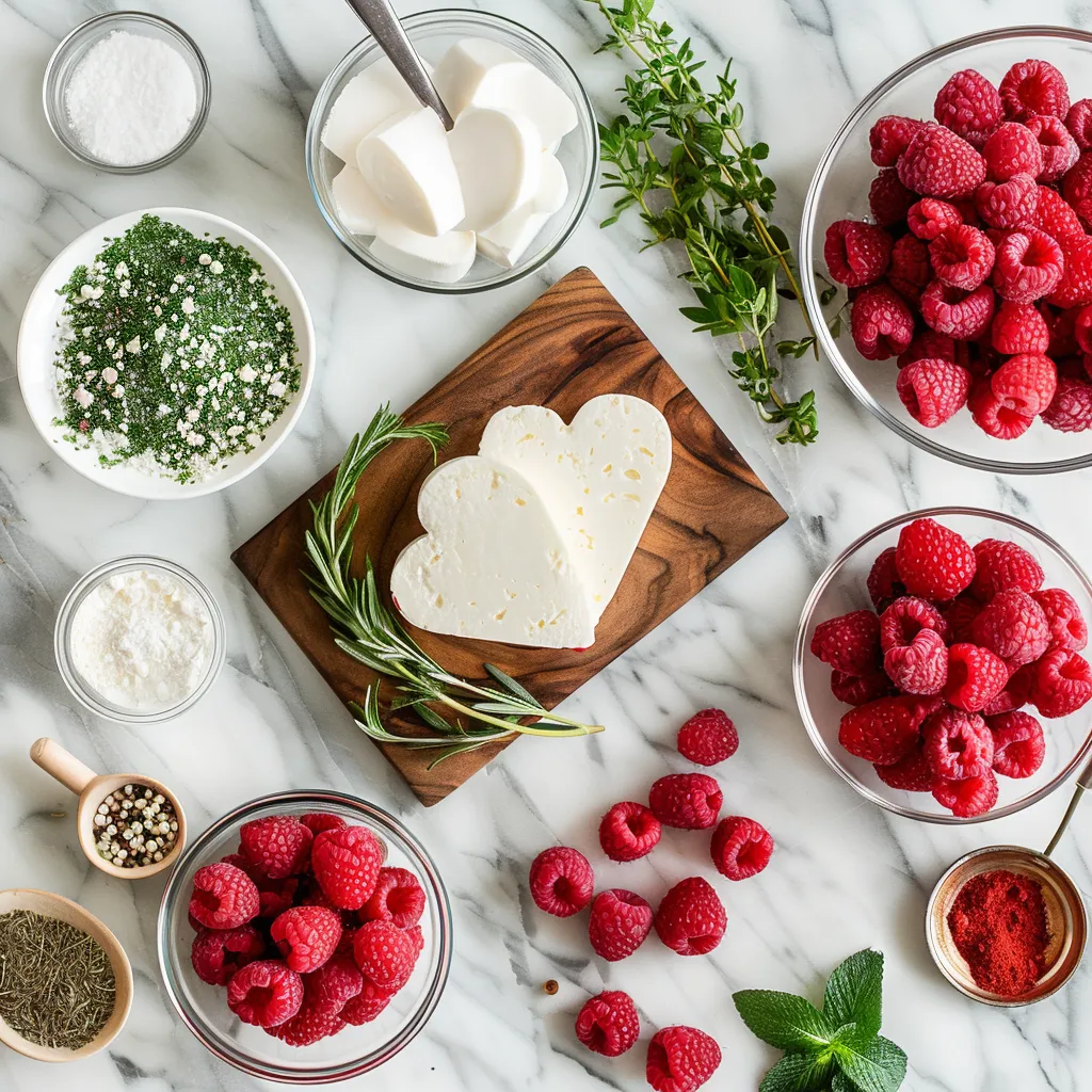 Raspberry Cheesecake Hearts for Sweet Moments ingredients