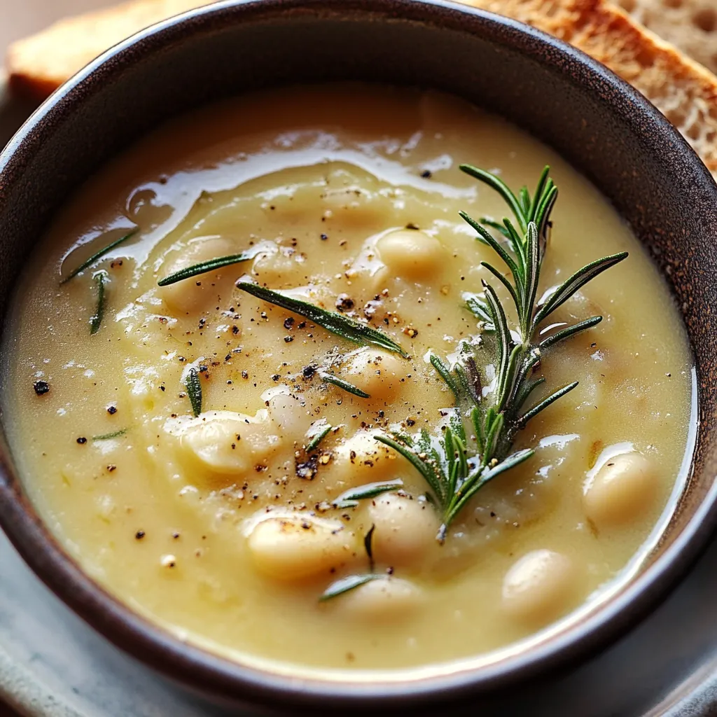 Savory Cozy Rosemary & Garlic White Bean Soup: Flavorful Comfort