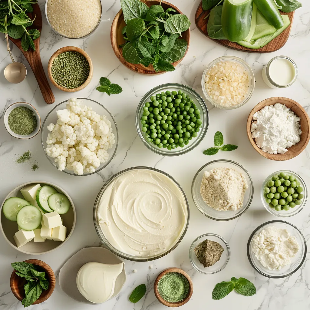 Shamrock Mint Milkshake Pie ingredients