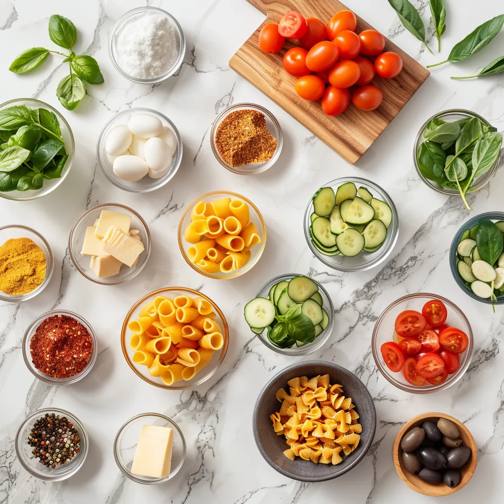 Zesty Italian Pasta Salad Recipe ingredients