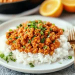 Quick Orange Ground Chicken in 25 Minutes