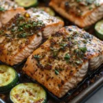 Best 30-Minute One Pan Lemon Herb Salmon and Zucchini Recipe —