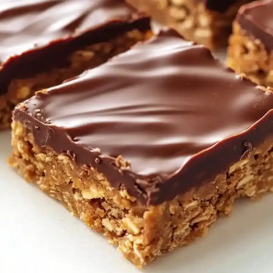 No-Bake Chocolate Peanut Butter Oat Bars